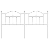 Headboard White Powder-Coated Steel Double Headboard 353524