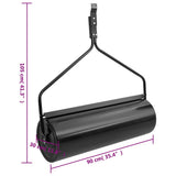 Garden Lawn Roller Push Black 63 L Iron 154466