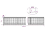 Gabion with 5 mm Wire and 5x5 cm Mesh 800x30x50 cm 3464146