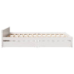 Bed Frame without Mattress White 120x190 cm Small Double Solid Wood Pine 3301677