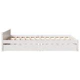 Bed Frame without Mattress White 120x190 cm Small Double Solid Wood Pine 3301677