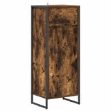 Bathroom Cabinet Smoke Oak 40 x 30 x 100 cm Engineered Wood 886500