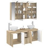 Bathroom Cabinet Set 4 pcs Sonoma Oak Engineered Wood 3406337