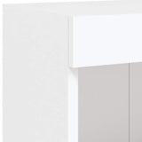 5 Piece TV Wall Units with LED White Engineered Wood 3216682