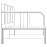 Sofa Bed Frame White Metal 200 x 90 cm mattress needed 324753
