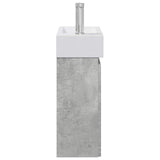 Bathroom Vanity Unit with Tap Concrete Grey 45.5 x 25.5 x 84 cm 889484