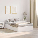 Storage Bed Frame White 120 x 200 cm Engineered Wood 3335365