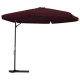 Garden Parasol with Steel Pole 300 cm Bordeaux Red 47316