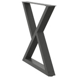 Dining Table Legs 2 pcs Anthracite 80x cm Steel 4012730