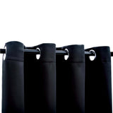 Blackout Curtains with Rings 2 pcs Black 137x213 cm Fabric 134838