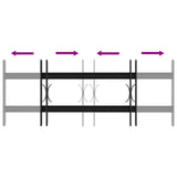 Security Grille for Windows with 2 Crossbars 3 pcs 43-74 cm 42031282