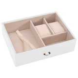 Jewellery Box 3-Layer with Mirror Lockable White 26x18x17.5 cm 4103558
