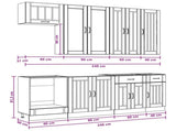 Kitchen Unit LUCCA 8 pcs White Engineered Wood 3438153