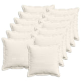Cushion Cover 12 pcs HOUTEN Cream 40 x 40 cm Corduroy 916797