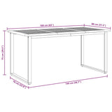 Garden Dining Table Grey 160 x 80 x 75 cm 4010595