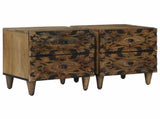 Bedside Cabinet 2 pcs Brown 40 x 33.5 x 46 cm Solid Mango Wood 4018331