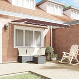 Retractable Awning Brown 350 x 200 cm Polyester and Aluminium 3329677