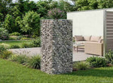 Gabion Raised Bed 50 x 50 x 150 cm Galvanised Steel Silver 42033332