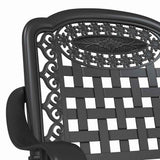Garden Table Set 3 pcs Black Cast Aluminium 3334725
