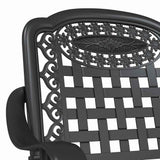 Garden Chair 2 pcs Black 55 x 56.5 x 91cm Aluminium 42002371