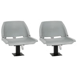 4 Piece Foldable Boat Seat Set No Pillow Grey 48x51x41 cm 3284275