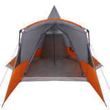 Teepee Tent 8-Person Grey and Orange 720 x 465 x 295 cm 42003998
