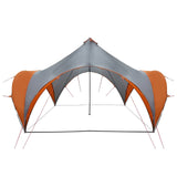Party Tent with Roof Grey and Orange 400 x 400 x 320 cm 42028617