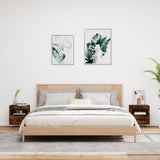 TV Wall Cabinets with LED Lights 2 pcs Smoked Oak 40x30x40 cm 837178