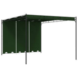 Gazebo 4 x 3 x 2.3 m Green Polyester and Steel 42030539