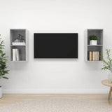 Wall-mounted TV Cabinets 2 pcs Concrete Grey Engineered Wood 3079848