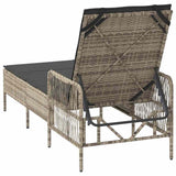 Sun Lounger Reclining Light Grey and Dark Grey 55 x 200 x 92 cm 365430