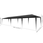 Party Tent 3x9 m PE Anthracite 45089