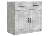 Sideboard Concrete Grey 66 x 34.5 x 87 cm Engineered Wood 895788