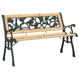 Garden Bench with Cushion Brown 116 x 54 x 73 cm Wood 319570