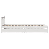 Bed Frame without Mattress White 90x200 cm Solid Wood Pine 3301470