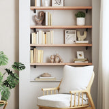 Wall Shelf 80x20x4 cm Untreated Solid Wood Oak 363540
