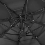 4-Tier Garden Parasol with Aluminium Pole Anthracite 3x3 m 313830