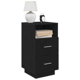Bedside Cabinets 2 pcs with 2 Drawers Black 36x36x68 cm 858581
