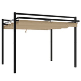 Garden Gazebo with Retractable Roof Taupe 3x3 m Aluminium 4003970