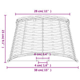 Lamp Shade Brown 38x23 cm Wicker 364392