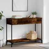 Console Table Smoked Oak 100x34.5x75 cm Engineered Wood 834162