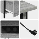 Bedside Cabinet Grey Sonoma 60 x 30 x 61 cm Engineered Wood 859598