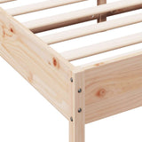 Bed Frame without Mattress 135x190 cm Double Solid Wood Pine 844745