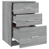 Bed Cabinet Grey Sonoma 40x40x63 cm Engineered Wood 820521