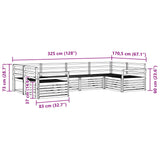 Outdoor Sofa Set 6 pcs Natural 3374019