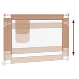 10216 Toddler Safety Bed Rail Taupe 90x25 cm Fabric