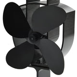 Heat Powered Stove Fan 4 Blades Black 51237