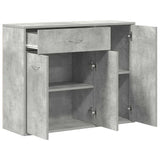 800679 Sideboard Concrete Grey 88x30x70 cm Engineered Wood