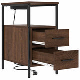 Bedside Cabinet 2 pcs Brown Oak 30 x 48 x 61 cm Engineered Wood 859419
