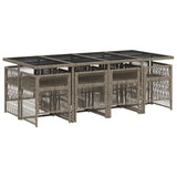 Garden Dining Set Grey and black 3210920
